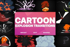 Cartoon Explosions Transitions | DaVinci Resolve 46760171