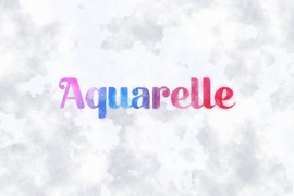 Aquarelle Typography 47547499