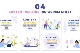 Creative Content Writer Flat Character Instagram Story 47439432