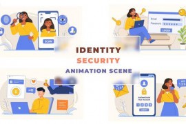 Online Media Identity Security Concept Animation Scene 43661060