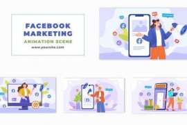 Cartoon Character Facebook Ads Animation Scene 48801045