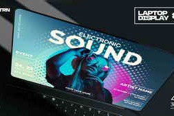 Free Download:Dark Laptop Mockup 64296785