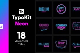 Typo Kit Neon Titles for After Effects 44505279