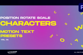 Characters Motion Text: Position Rotate Scale Vol. 01 for Premiere Pro 45890385
