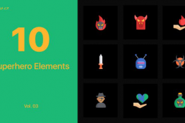 Superhero Icons for Premiere Pro Vol. 03 45508902