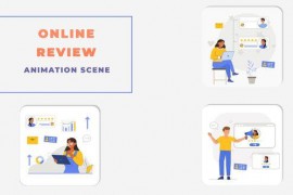 Customers Online Review Animation Scene 43721176