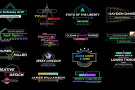 Geometric Shapes Lower Thirds 47045928