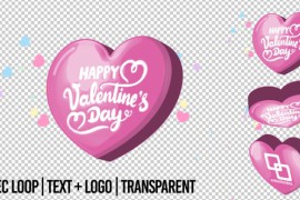 3D Valentine Pop Logo Loop