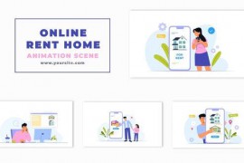 Online Find Home for Rent Flat Character Animation 47354273