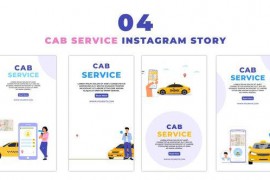Online Cab Service 2D Character Instagram Story 47439375