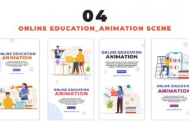 E-Learning Character 2D Vector Instagram Story 48661503