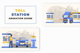 Vehicles Toll Station Premiere Pro Animation Scene 46441575