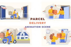 Online Order Parcel Delivery Scene 42925646
