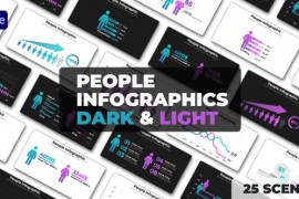 People Infographics | Dark and Light Themes 50131299