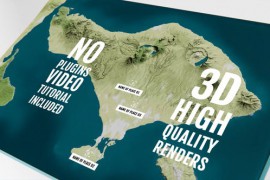 3D Physical Map - Bali / Indonesia FCP 44617164