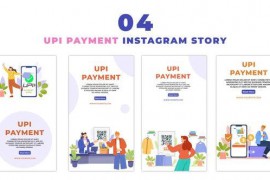 UPI Payment User Eye Catching Flat Character Instagram Story 47441664