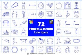 Fitness & Health Line Icons For Final Cut Pro X 49834478