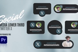 Social Media Lower Thirds Twitter X - Premiere Pro 48885093