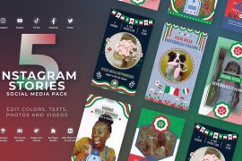 Italy Independence Day Italian Flag Instagram Stories MOGRT Premiere Pro 52384304