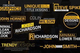 Creative Lower Third Animations 47457281