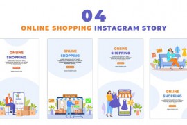 Online Shopping 2D Character Instagram Story 47393479