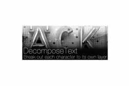 Free Download:Aescripts – DecomposeText v3.1