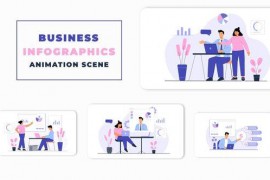 Business Infographics Flat Character Premiere Pro Animation Scene 46458772