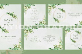 Corners Wedding Invitation | Mogrt 52514719