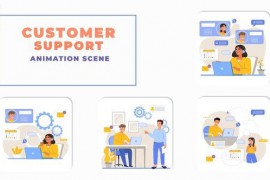 Customer Support Premiere Pro Animation Scene 44141668