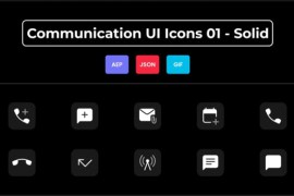 Communication UI Icons 01 - Solid 44836814