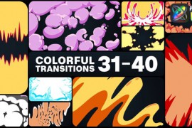 Colorful Cartoon Transitions for FCPX 51621949