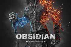 Obsidian Photoshop Action 26998428