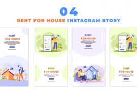 Flat Character Design House Rental Advertisements Instagram Story 48622291