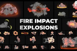 Fire Impact Explosions | Motion Graphics Pack 43506921