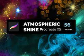 CreativeMarket – SHINE PROCREATE X5 56 brushes 5625432