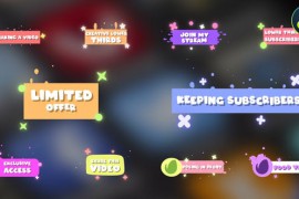 Cartoon Lower Thirds And Subscribers for DaVinci Resolve 52094221