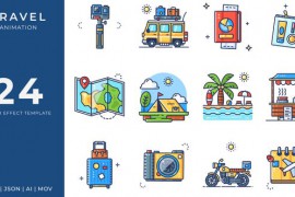 Travel Animated Icons | After Effect 52120804
