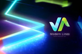 Bright Neon Lines Logo 45990791