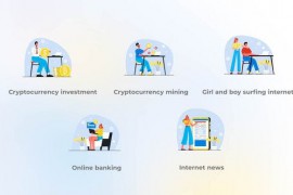 Cryptocurrency investment - Flat concept 42324744