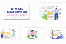 E Mail Marketing Vector Animation Scene 47349301