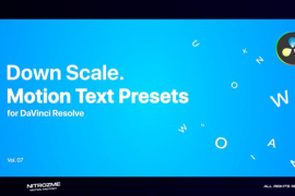 Down Scale Motion Text Presets Vol. 07 for DaVinci Resolve 47042803