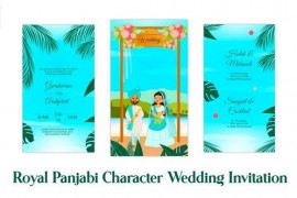 Royal Punjabi Wedding Invitation Card Instagram Story 49758490