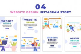 Vector Flat Website Designers Working Instagram Story 48058205