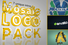 Pixel Mosaic Logo Intro Pack 23869227