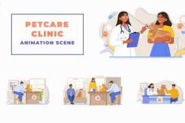 Pet Care Clinic Animation Scene 43663576