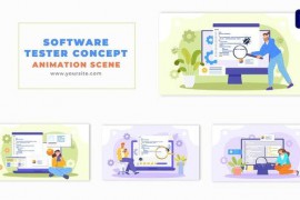 Software Engineer Testing Concept Vector Character Animation Scene 49481096