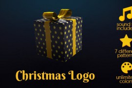 Gift Box Logo Christmas and New Year 2022 21074253