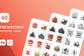 Prehistoric Animated Icons | After Effects 48720254