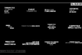 Typography Titles Text | After Effects 44615955