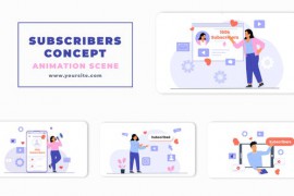 Subscribers Concept Animation Scene 46438022